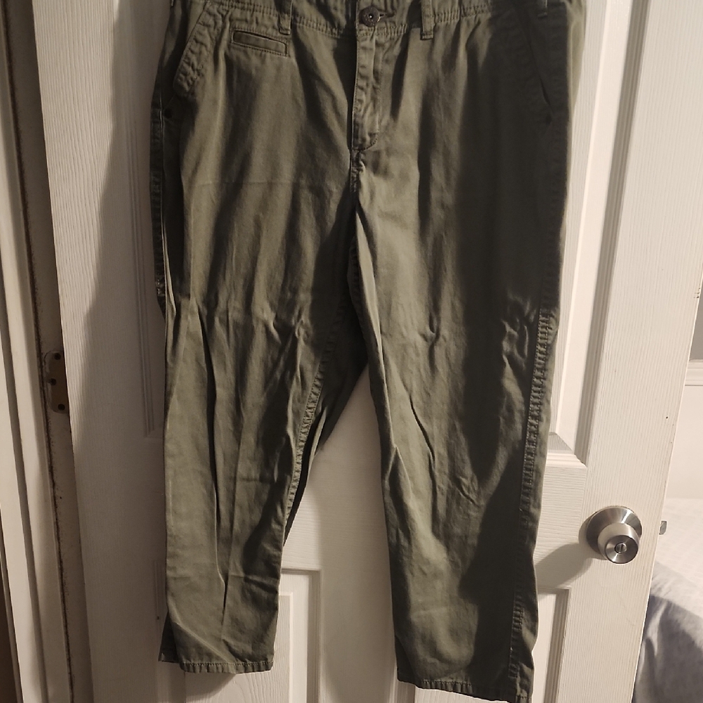 Elle Green Ankle Cropped Pants